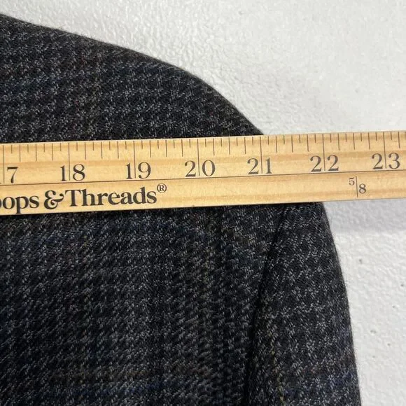 VTG Oscar De La Renta 48L Gray 100% Wool Tweed 2Btn Blazer Jacket Sport Coat‎